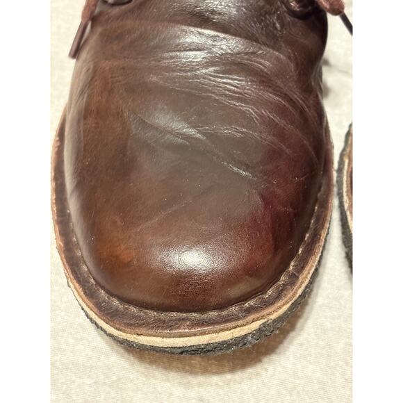 UGG Leighton Men’s Size 11 Crinkly Brown Leather Chukka Boots PLZ READ - Picture 11 of 16